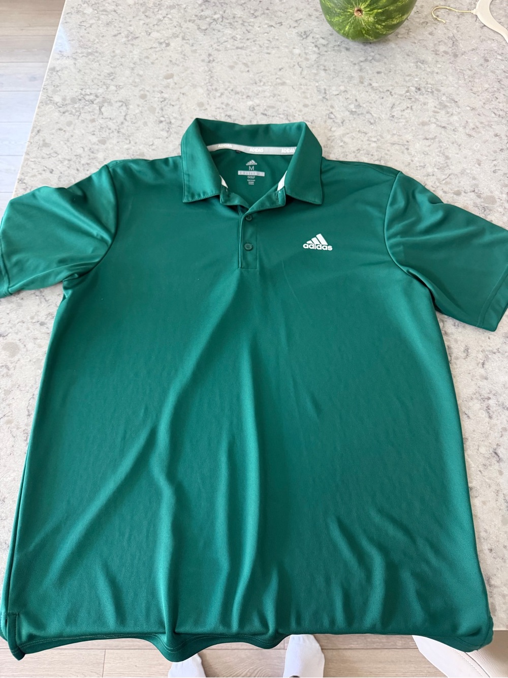 adidas Men's Dark Green Athletic Polo Shirt